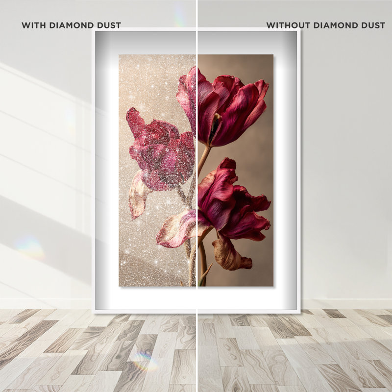 Dark Silk Remains Print by Oliver Gal, 21.5"H x 31.5"W, White Shadowbox