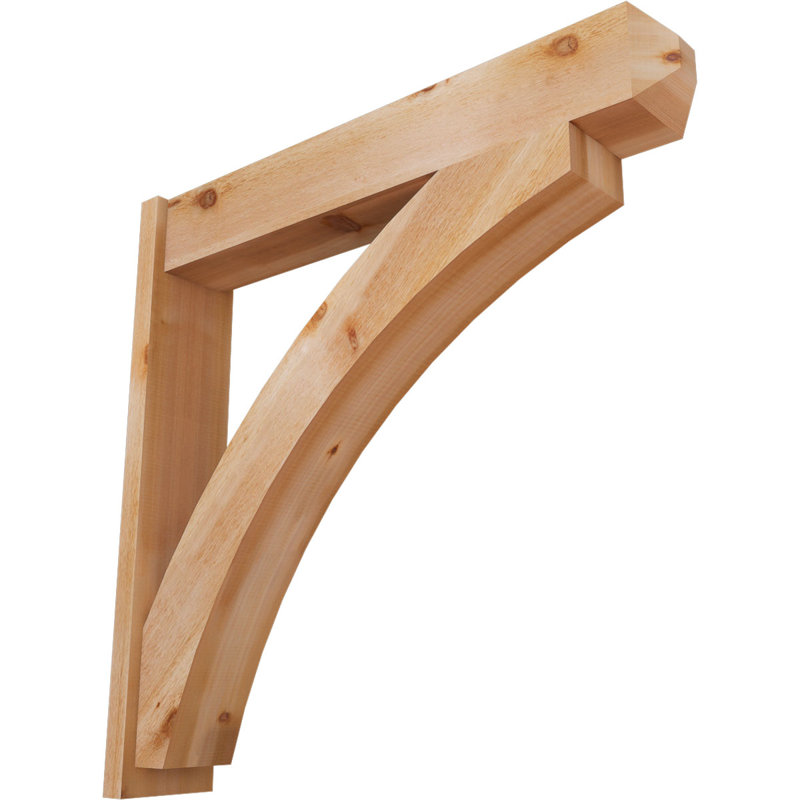 Thorton Craftsman Rustic Wood Outlooker,  44" D x 44" H , 8" W Western Red Cedar (Rough Sawn)