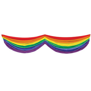 Bruant arc-en-ciel en tissu, 5 pi 10 po, paquet de 6