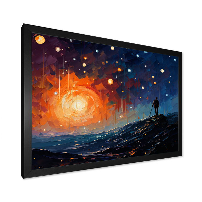 Sommet «Mountain succès», art mural, Cadre d'angle fermé noir, H 12 po x l 20 po x P 1 po