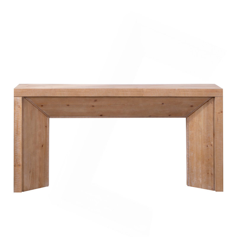 62" Modern Rustic Console Table – Solid-Look Engineered Wood Entryway Table
