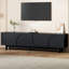 Tv Stand With Spacious Tabletop, Arch Doors And Solid Wood Legs For 78" Tvs Entertainment Center Cabinets, Finish-1526782854
