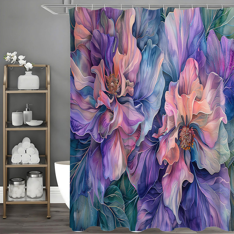 Shower Curtains with Hooks Included