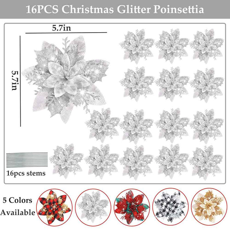 5.7cm Solid Colour Ornament Accessory, Silver