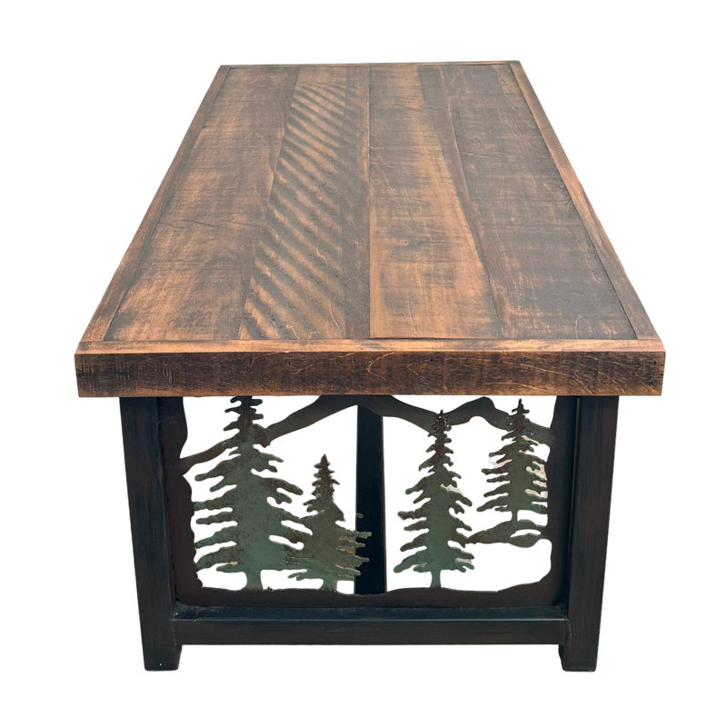 ENSEMBLE DE TABLE ARBRE 1-CAFÉ BRUN SIENNE / ARGENT BRUT MÉTAL BRUT 1- TABLETTE DE SOFA DEMI LOON 2- TABLETTES