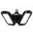 80-Watt Deformable LED Adjustable Black Garage Light, 4-Leaf