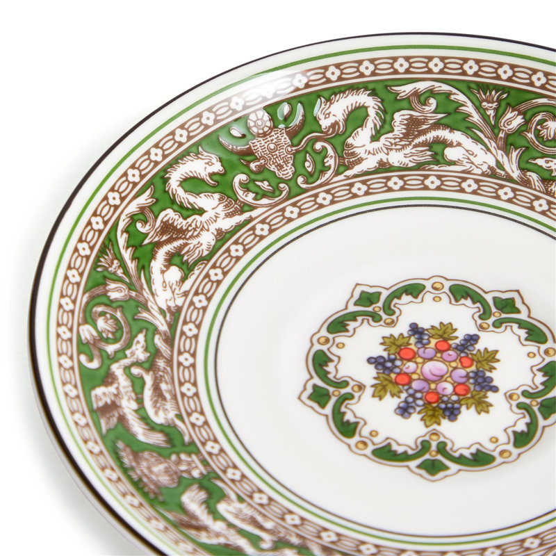 Florentine Colours 5.8floz Teacup & Saucer, Verde