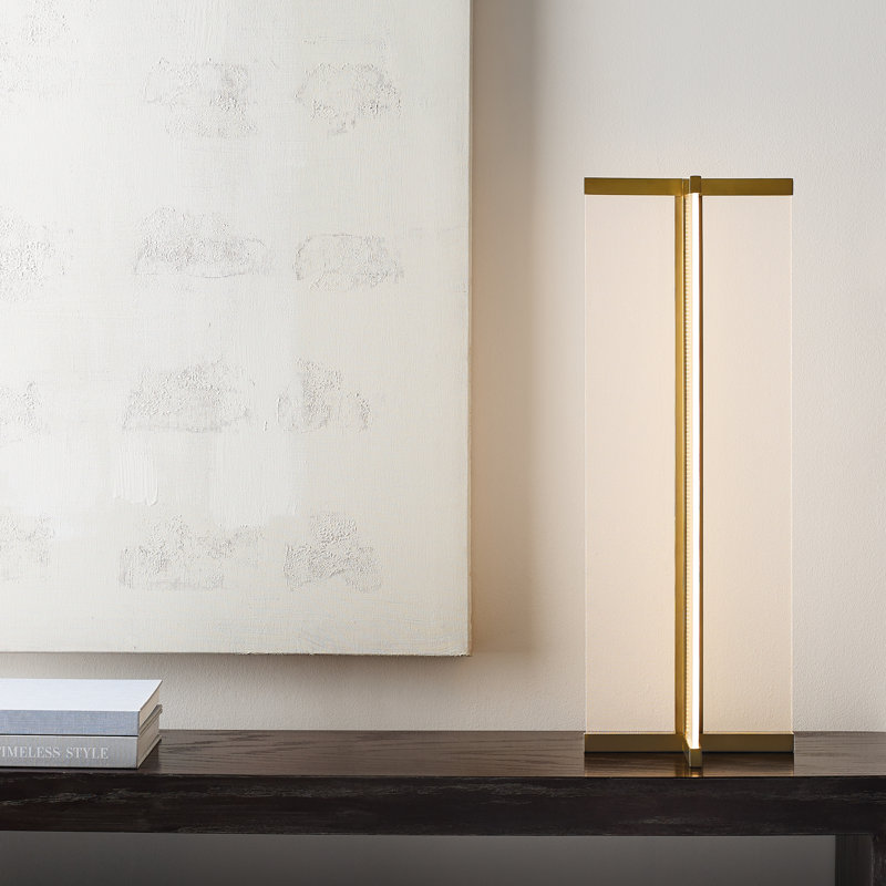 Rohe LED Table Lamp, Natural Brass