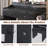 Makeup Vanity With Power Outlet, Hair Dryer Holder And 5 Drawers-424360561