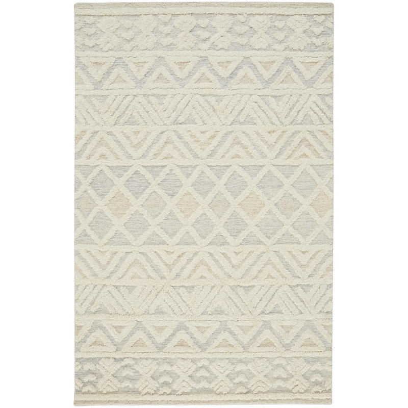 Eulalie Wool Geometric Indoor Rug, Rectangle 2' x 3'