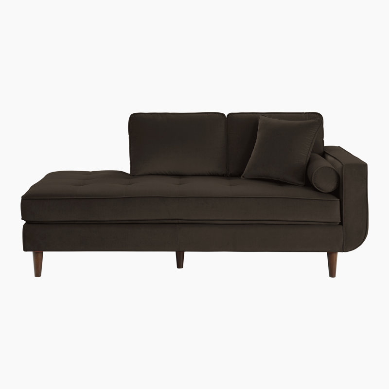 Chaise longue Jalessia, Brun