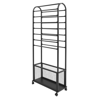 Freestanding Large Capacity Ribbon Holder Organizer Rack With 4 Wheels