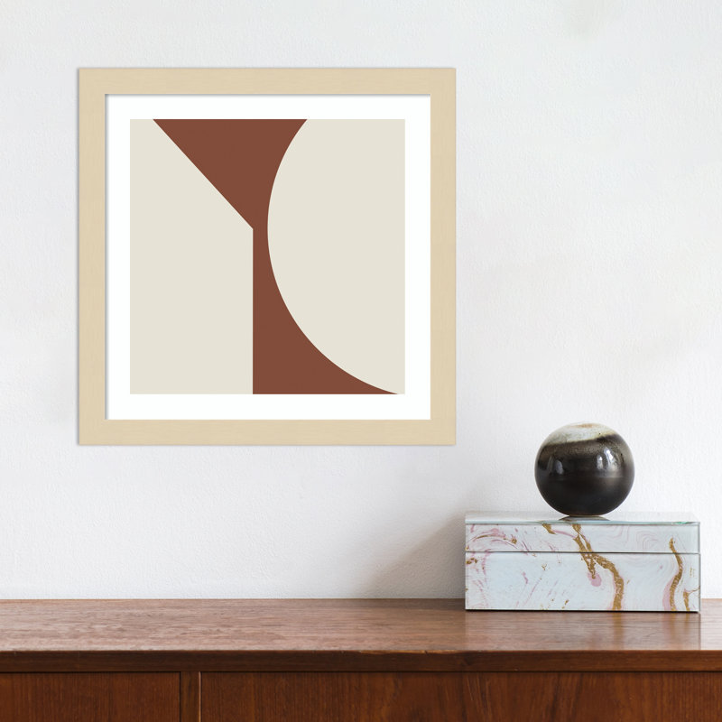 Minimal Max Mod I Hot Chocolate by The Creative Bunch Studio, Brown Framed, 13.25" H x 13.25" W x 0.8" D