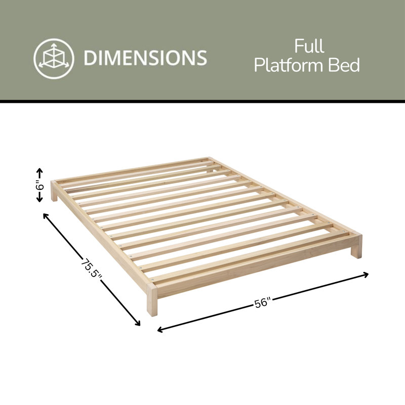 Earby Solid Wood Platform Bed, Full / Double