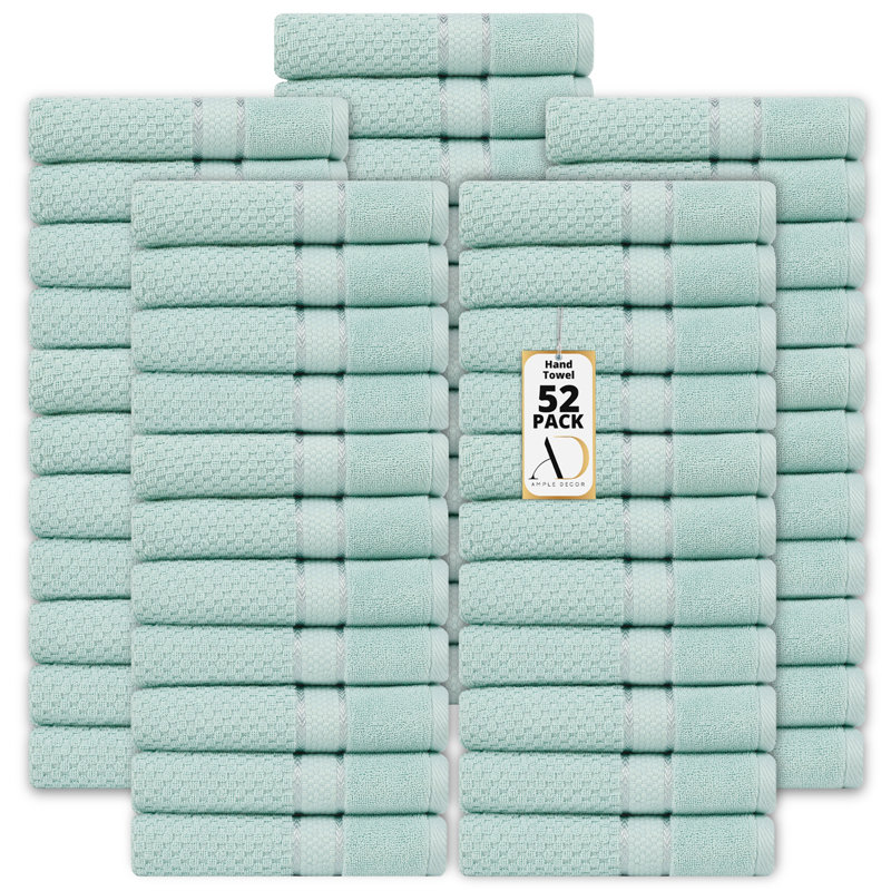 Collection de serviettes texturées 100% coton Mulaayam, Vert menthe