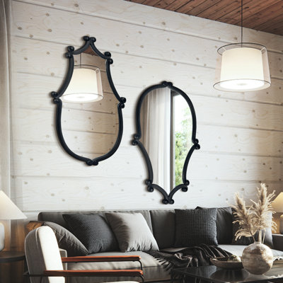 Wood Wall Mirror (set Of 2)