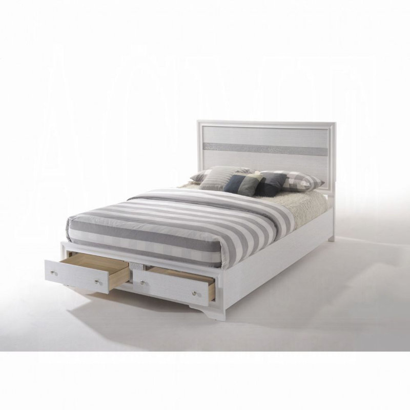 Blanding Platform Storage Bed, Queen, White