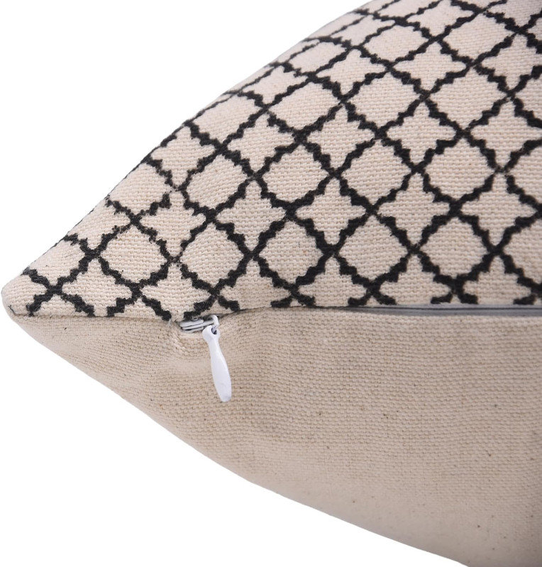  Housse de coussin en coton Floral, Carré, 20 po x 20 po