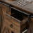 39.25"W Farmhouse Sideboard Buffet Credenza, Storage Cabinet with Fluted Tempered Glass Sliding Barn Doors, Drawers & Adjustable Shelves for Kitchen, Dining Room & Living Room