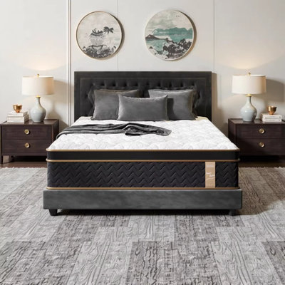 10" King Plush Hybrid Mattress with Independently Encased Coils & Gel Memory Foam, Fiberglass-Free, Motion Isolation & Edge Support, CertiPUR-US Certified, Mattress in a Box