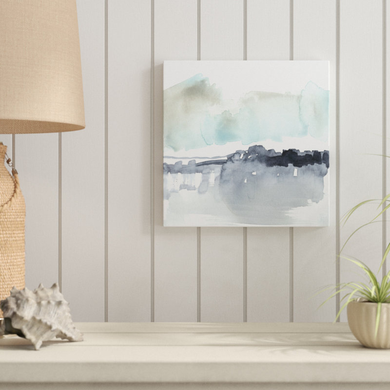 Snow Line III by Jennifer Goldberger - Wrapped Canvas Painting, 30cm H x 30cm W