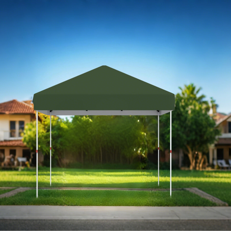 10x10 FT Easy Pop Up Canopy Tent, One Person Instant Set-up, UPF 50+ Waterproof Portable Shelter with Roller Bag, Stakes, Ropes & Sandbags for Patio, Backyard, Outdoor Events