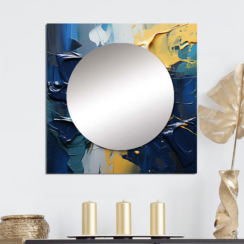 Manojlo - Abstract Square Mirror For Wall Art Decor, 23" x 23"