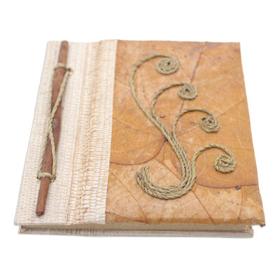 Journal en fibre naturelle Novica Handmade Autumn Memories