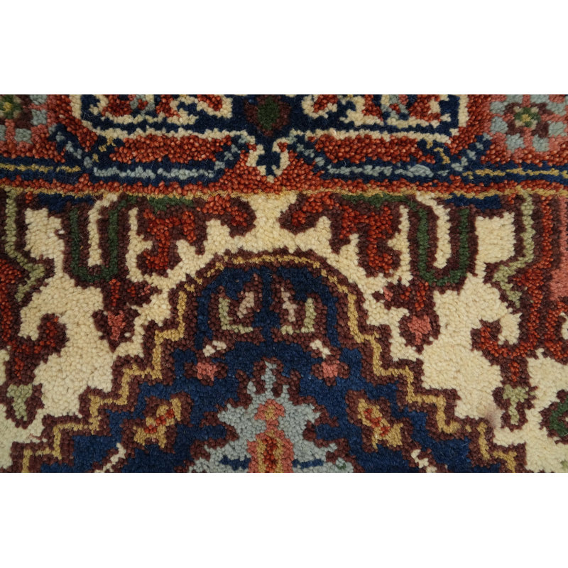 Navy Blue Traditional Indian Runner Rug 3x10