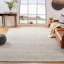 Tapis beige en laine et en coton tissé à la main Laureldale-1841677224