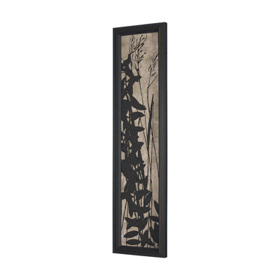 Reproduction d'art texturé encadré gravé à la main Silouette I a