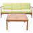 Coussin vert / structure en teck
