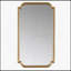 Élégant miroir mural en bois festonné doré, une pièce de décoration intemporelle et glamour pour n'importe quelle pièce.