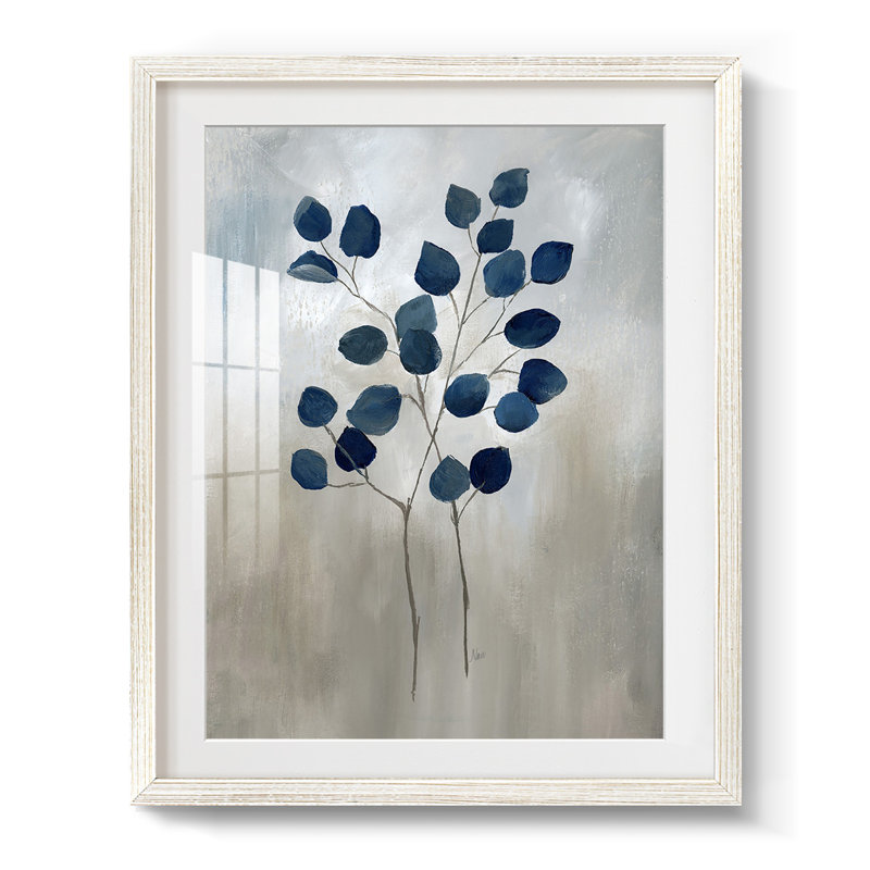 Indigo Foliage II - impression encadrée, H 25,5 po x l 17,5 po, Blanc