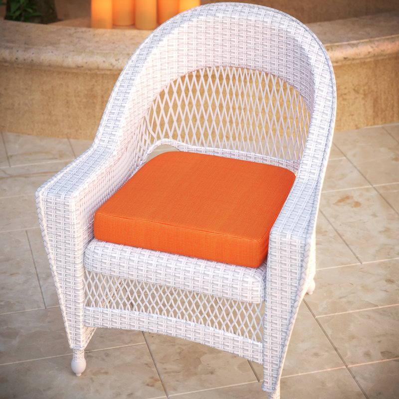 Dining ChairSeat Pad Replacement Cushion – 19L x 19W x 2.5D, Canvas Tangerine Sunbrella® Canvas