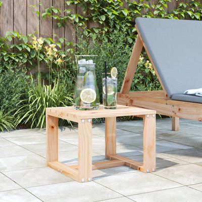 Vidaxl Garden Side Table Black 40X38x28.5 Cm Solid Wood Pine