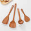 4PCS Handcrafted Ebony Wood Cooking Utensils - Spatula, Spoon, And Turner For Non-Stick Cookware
