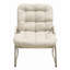 Chaise longue d'extérieur, ensemble de 2 - Structure en fer et osier en plastique