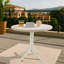 Table ronde moderne en plastique blanc - table de salle à manger intérieure / extérieure de 36 pouces et table basse, table de patio légère en polypropylène résistant aux intempéries pour le jardin, la cour, la cuisine, le camping
