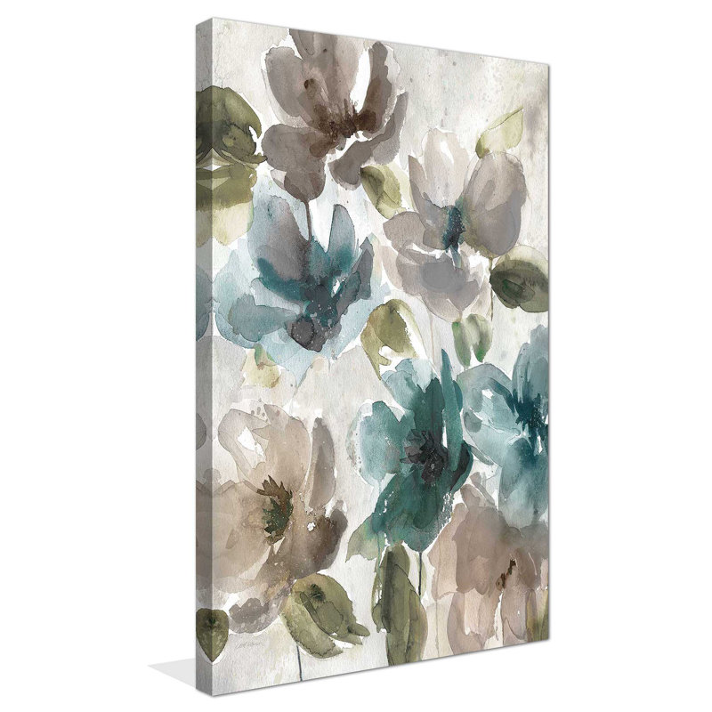 " Topaz Garden I " by Carol Robinson Painting Print, 30" H x 18" W x 1" D, Wrapped Canvas