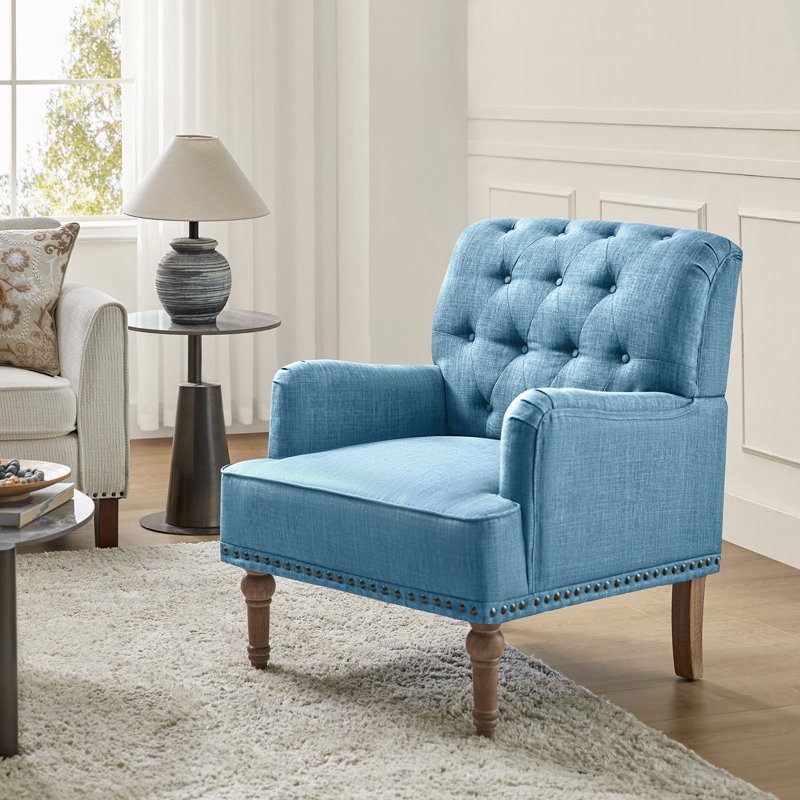 Fauteuil Wilkey, Mélange de polyester bleu