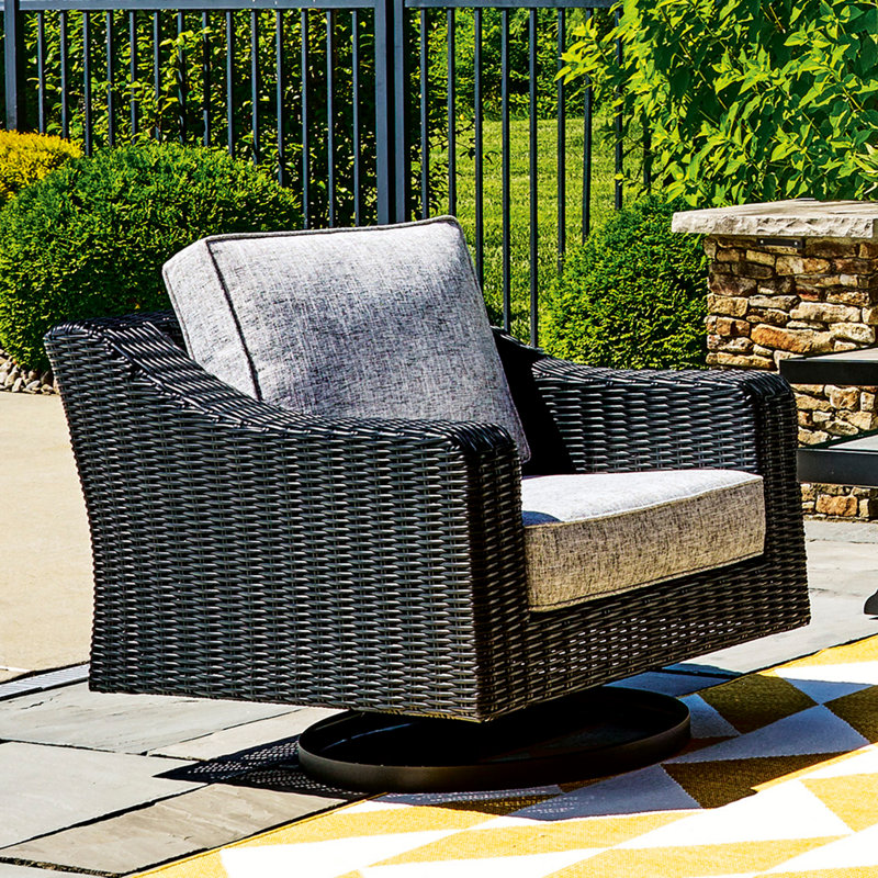 Fauteuil pivotant d'extérieur avec coussin Gennelle
