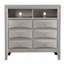 Commode média, champagne argenté-20738795