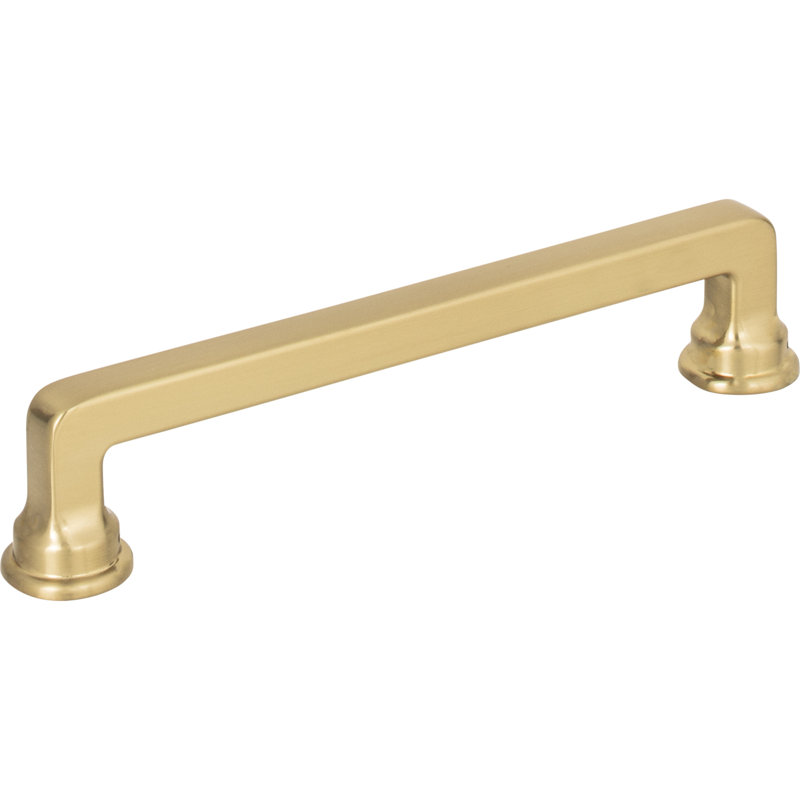 Warm Brass Traditional Bar Pull Handle with Mounting Hardware