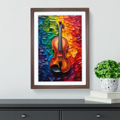 Violin Colour Field - Framed Print