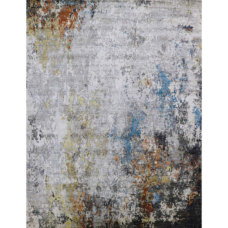 Himalayan Abstract Area Rug, Rectangle 6' x 9'