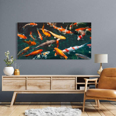 Pond With Koi-Fish (Detail) by Teo Rizzardi - Wrapped Canvas Print