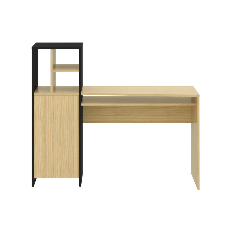 Sheliyah Computer Desk, Faux Oak/Black