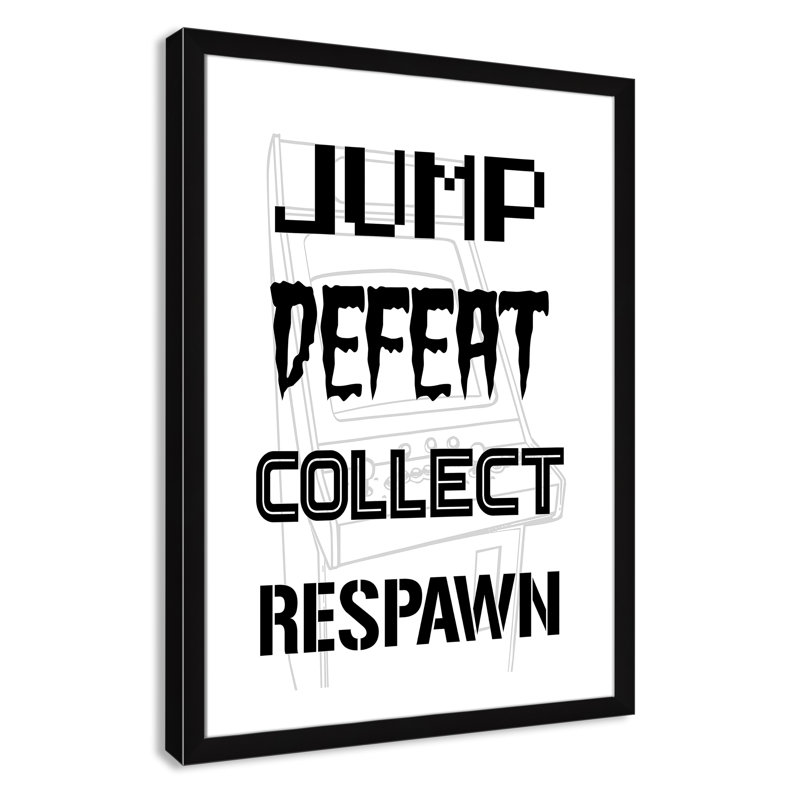 «Gaming Rules 1», impression sur papier, H 36,5 po x l 26,5 po x P 0,63 po, Cadre noir
