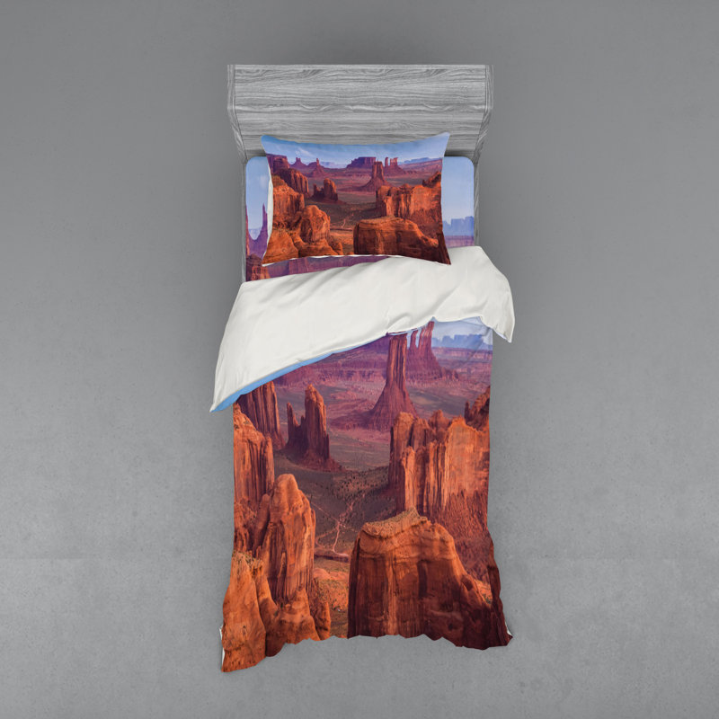 Ensemble de housse de couette en microfibre Canyon Canyon Country, Housse de couette simple + 6 pièces supplémentai
